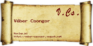 Véber Csongor névjegykártya
