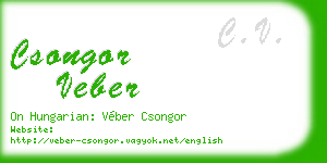 csongor veber business card