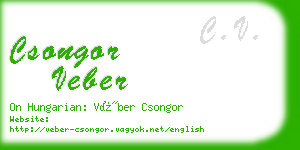 csongor veber business card